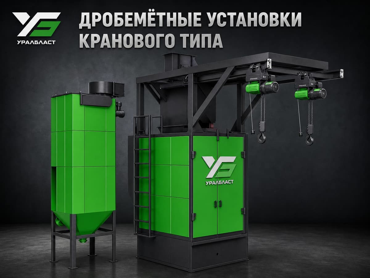 Дробеметные установки кранового типа