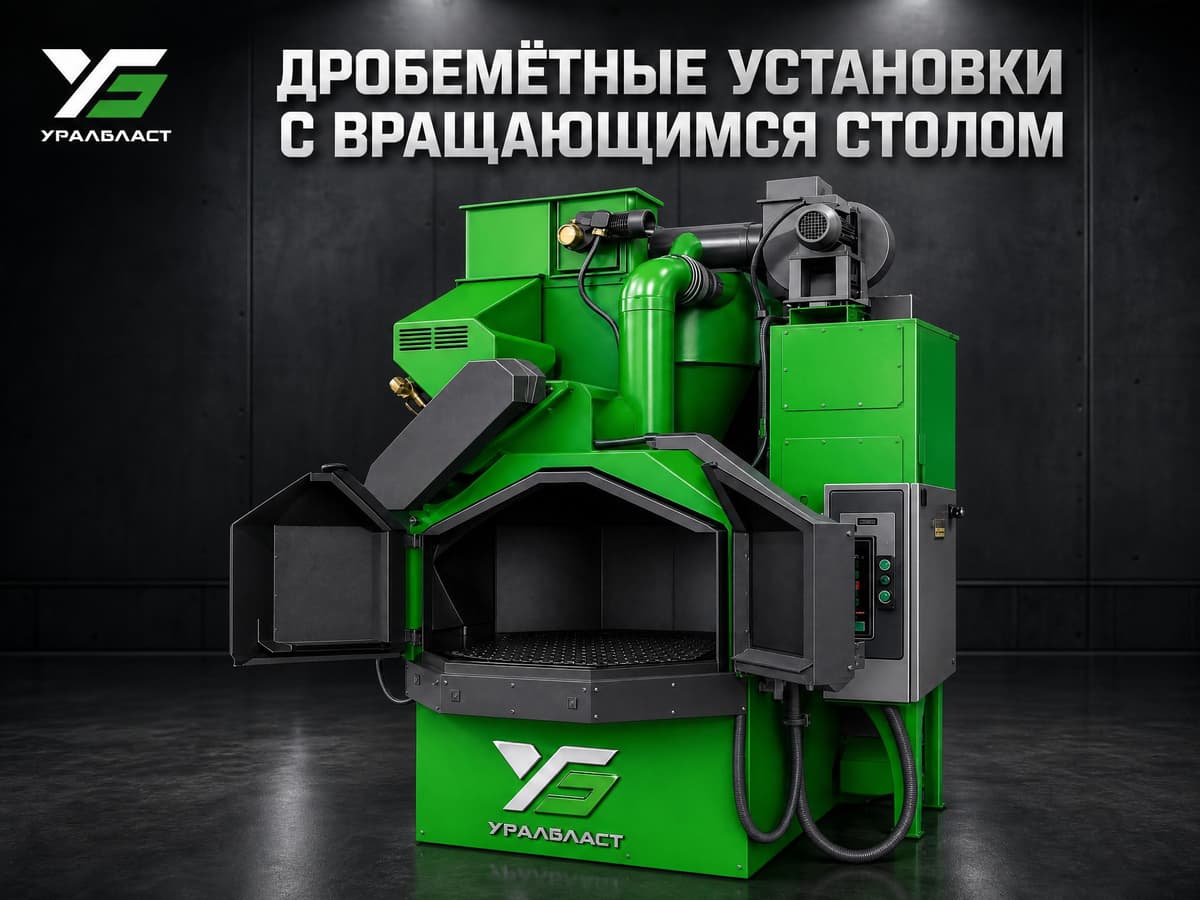 Дробеметные установки с вращающимся столом